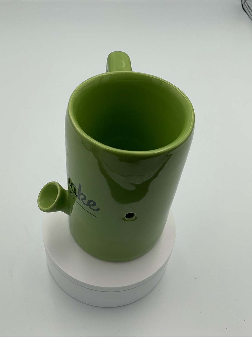 Wake And Bake 10oz Green Ceramic Coffee Mug Novelty - Picture 4 of 6